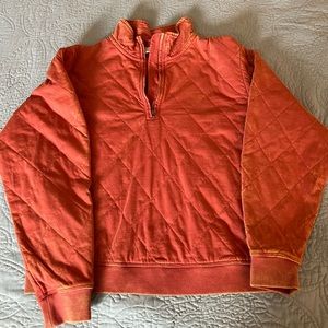 New Quilted long sleeve quarter zip pullover